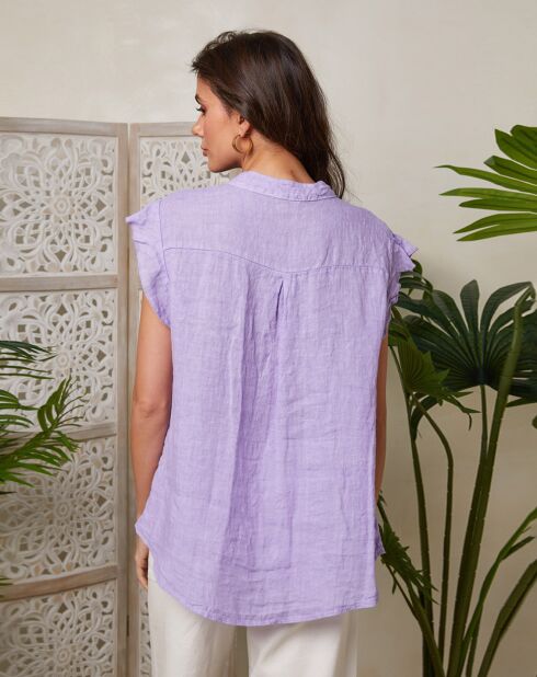 Camisa Camelia lila 100% lino