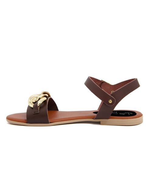 Braune Ledersandalen Eléna