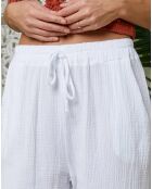 Pantalon 100% Lin Clara blanc