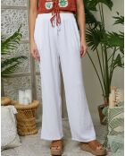 Pantalon 100% Lin Clara blanc
