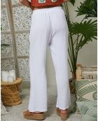 Pantalon 100% Lin Clara blanc