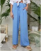 Pantalon 100% Lin Clara indigo
