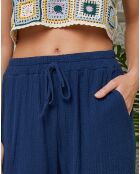 Pantalon 100% Lin Clara marine