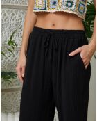 Pantalon 100% Lin Clara noir