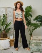Pantalon 100% Lin Clara noir
