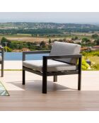 Salon de jardin seatle gris anthracite/gris perle