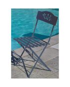 Ensemble repas verone table + 4 chaises verone gris anthracite