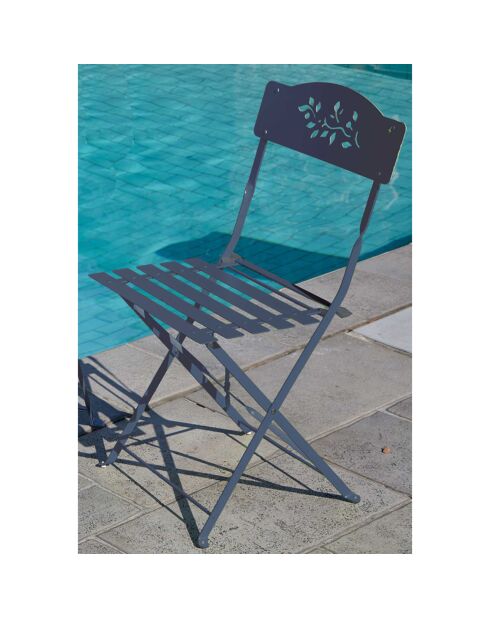 Ensemble repas verone table + 4 chaises verone gris anthracite