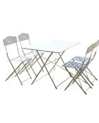 Ensemble repas verone table + 4 chaises verone blanc
