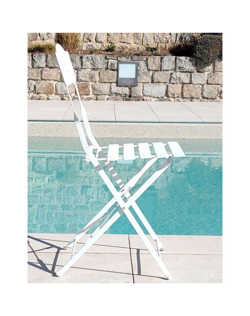 Ensemble repas verone table + 4 chaises verone blanc