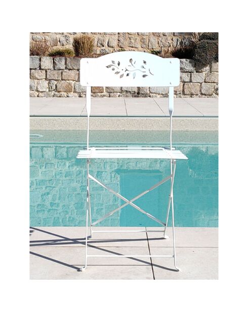 Ensemble repas verone table + 4 chaises verone blanc