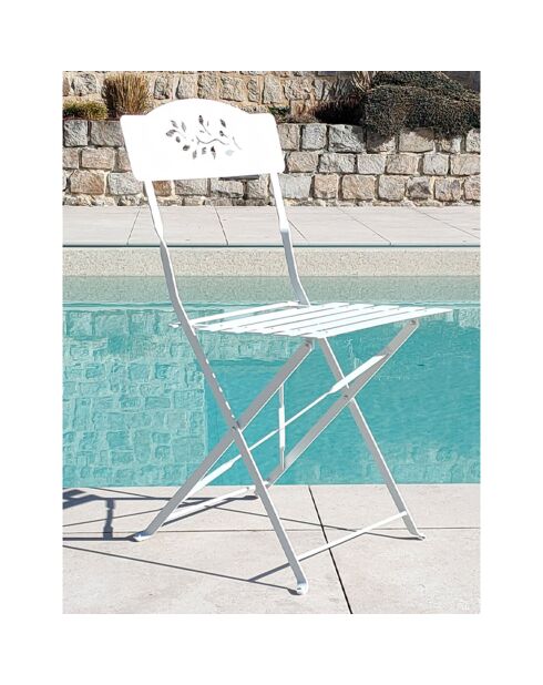 Ensemble repas verone table + 4 chaises verone blanc