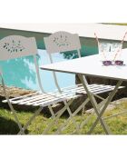 Ensemble repas verone table + 4 chaises verone blanc