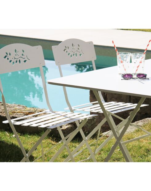 Ensemble repas verone table + 4 chaises verone blanc