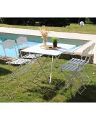 Ensemble repas verone table + 4 chaises verone blanc