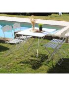 Ensemble repas verone table + 4 chaises verone blanc