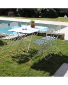 Ensemble repas verone table + 4 chaises verone blanc