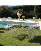 Ensemble repas verone table + 4 chaises verone blanc
