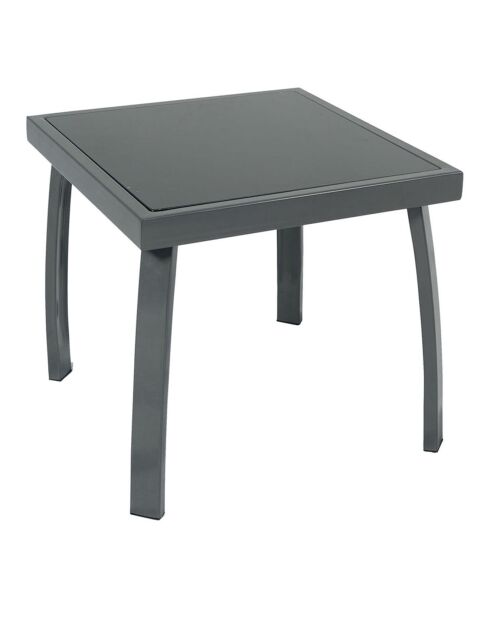 2 Transats de jardin et table basse Ario gris perle