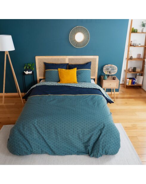 Parure housse de couette Jade verte