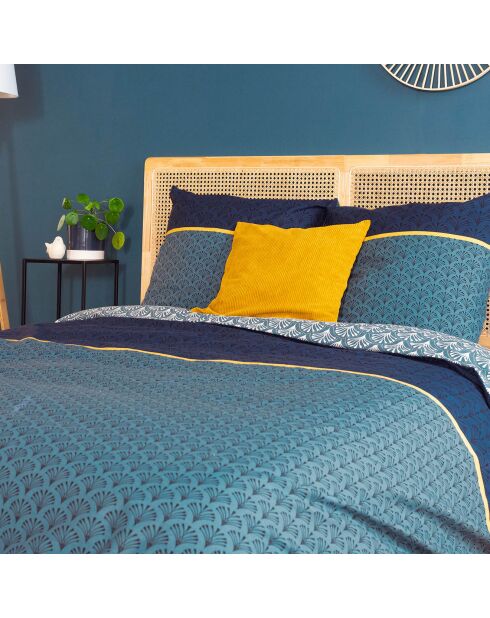 Parure housse de couette Jade verte