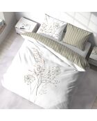 Parure housse de couette Soliflore blanche