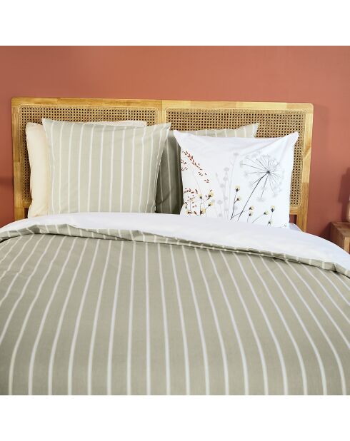Parure housse de couette Soliflore blanche