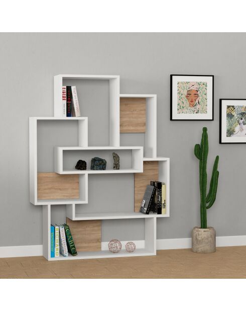 Bibliothèque Barce  chêne blanc - 101x132x22 cm