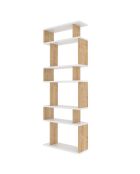 Bibliothèque Bates  chêne blanc - 60x19.6x160 cm