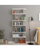Bibliothèque Bates  chêne blanc - 60x19.6x160 cm