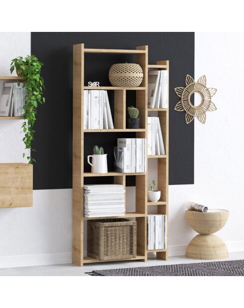 Bibliothèque Momo chêne - 65x150x15 cm