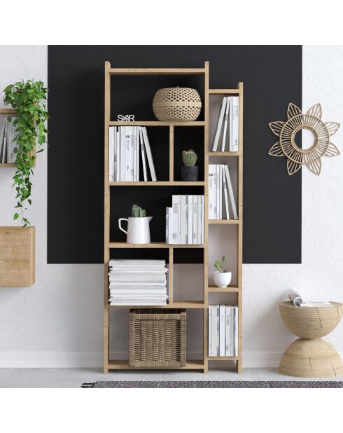 Bibliothèque Momo chêne - 65x150x15 cm