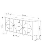 Buffet Dune moka - 184x77.4x35 cm