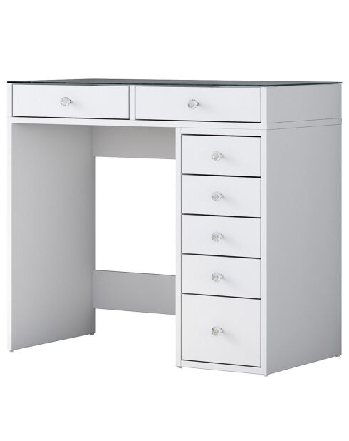 BJ10 weißer Schminktisch - 90x79,8x44,5 cm