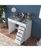 Coiffeuse BJ10 blanche - 90x79.8x44.5 cm