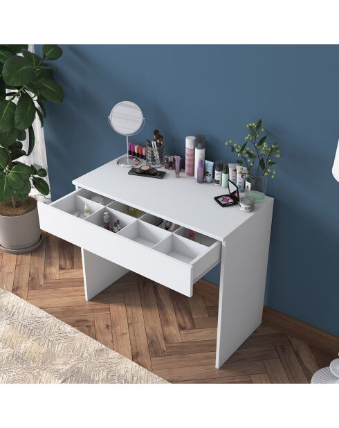 Coiffeuse Bj104-2342 blanche - 90x76.8x45 cm
