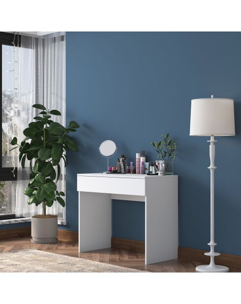 Coiffeuse Bj104-2342 blanche - 90x76.8x45 cm