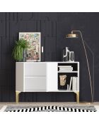 Console Agustine doré/blanc - 120x80x40 cm