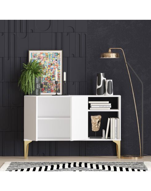 Console Agustine doré/blanc - 120x80x40 cm