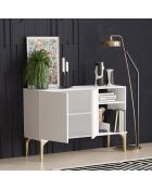 Console Agustine doré/blanc - 120x80x40 cm