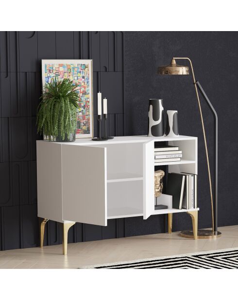 Console Agustine doré/blanc - 120x80x40 cm