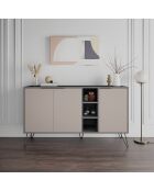 Console Clara  marron clair/anthracite - 142x83x35.6 cm