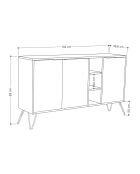 Console Clara  blanche - 142x83x35.6 cm
