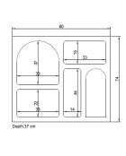 Console Lesa  anthracite - 80x74x35 cm