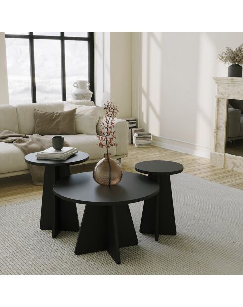 Ensemble de table basse Mushroom noir
