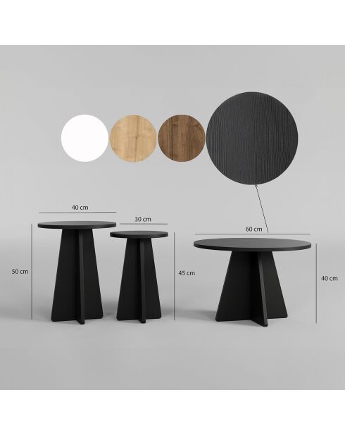 Ensemble de table basse Mushroom noir