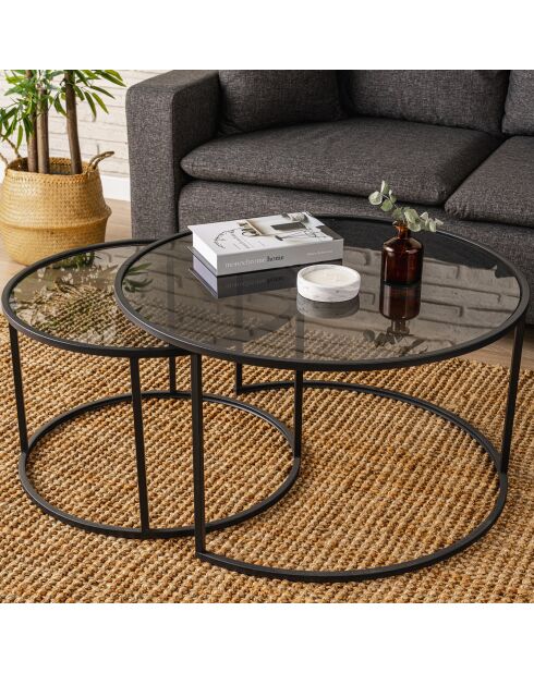 Ensemble de table basse Tokyo noir