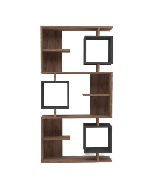 Étagère à livres Icardi  pin atlantique/anthracite - 90x171.9x24.6 cm