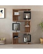 Étagère à livres Icardi  pin atlantique/anthracite - 90x171.9x24.6 cm