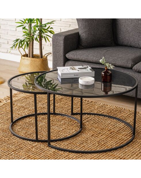 Ensemble de table basse Tokyo noir